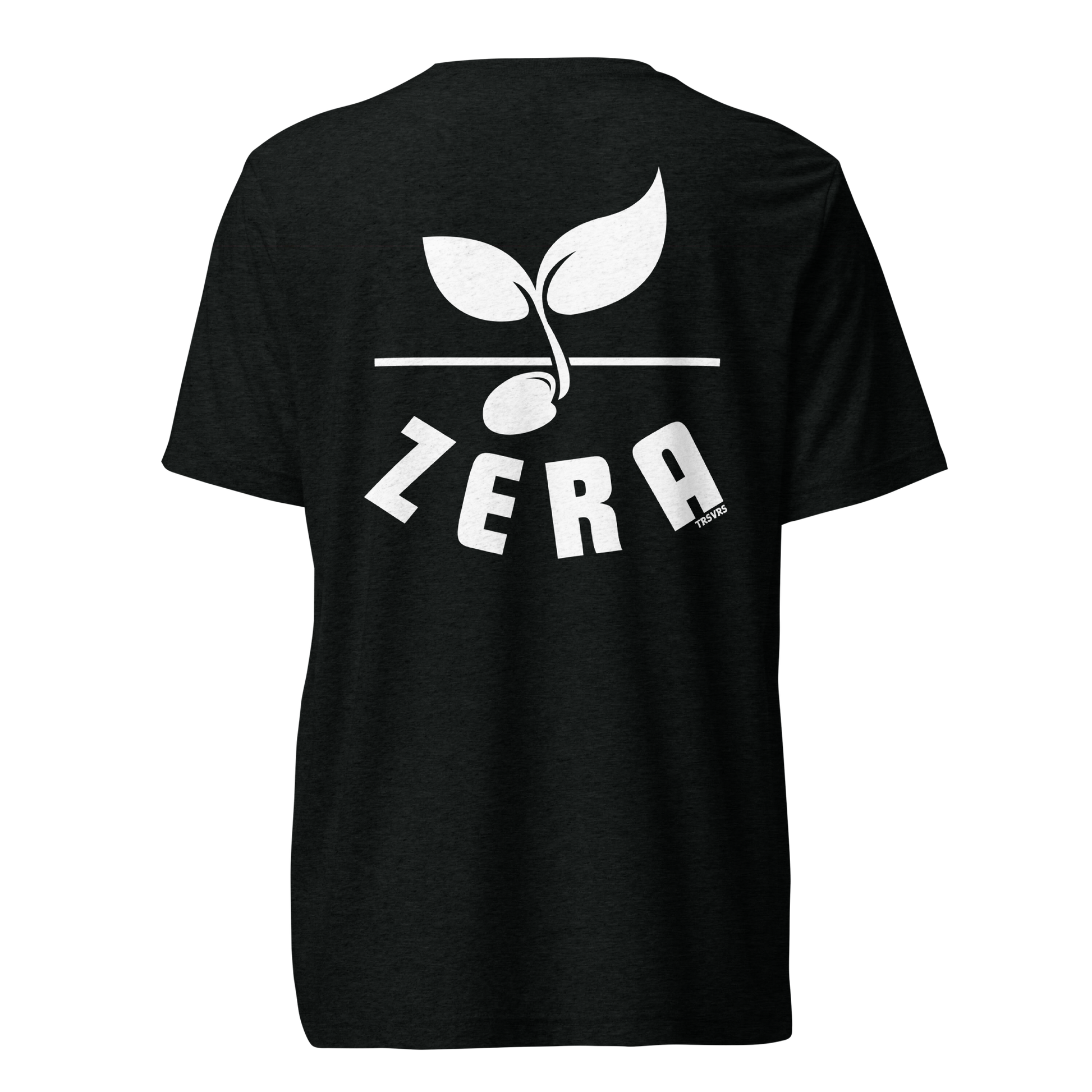 Terse Verse Christian Tee: Zera
Black t-shirt with white design/print on back that reads "Zera" and features a sprouting seed.
Men's Tee / Unisex
Mockup of back.