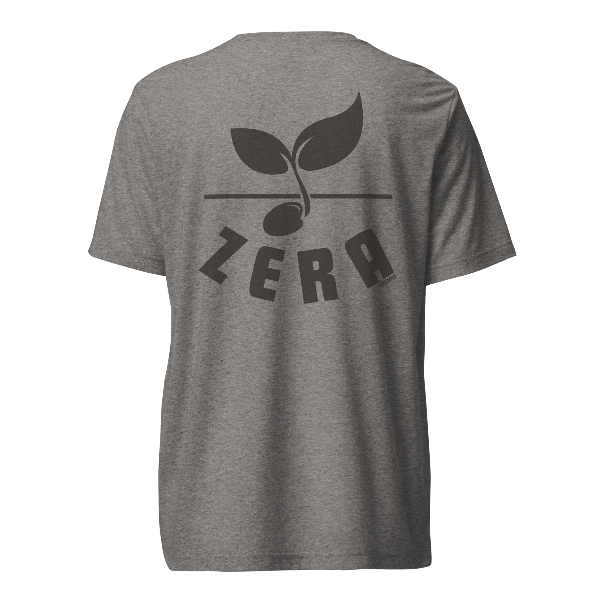 Terse Verse Christian Tee: Zera
Grey t-shirt with brown design/print on back that reads "Zera" and features a sprouting seed.
Men's Tee / Unisex
Mockup of back.