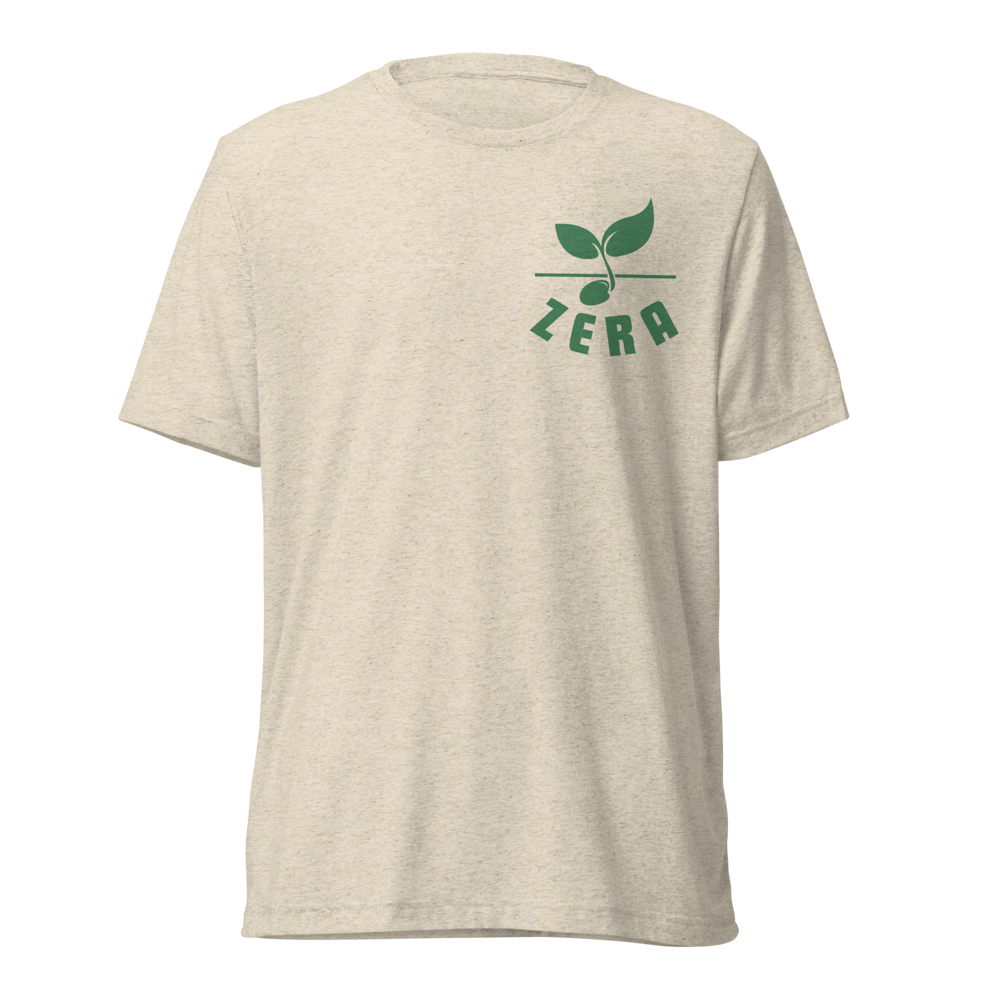 Terse Verse Christian Tee: Zera
Oatmeal t-shirt with green design/print on left chest that reads "Zera" and features a sprouting seed.
Men's Tee / Unisex
Mockup of front.