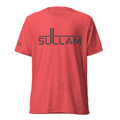Terse Verse Christian Tee: Sullam
Red t-shirt with gray design/print on chest that reads "Sullam" and features a ladder, stars, and the Strong's Concordance Hebrew number H5551.
Men's Tee / Unisex
Mockup of front. 